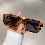 Vintage Rectangle Frame Sunglasses Fashion Retro Sun Glasses Luxury UV400 Shades Eyewear