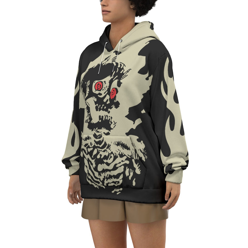 2025 Retro Devil Skull Print Top Y2K Harajuku Loose Fashion Hoodie
