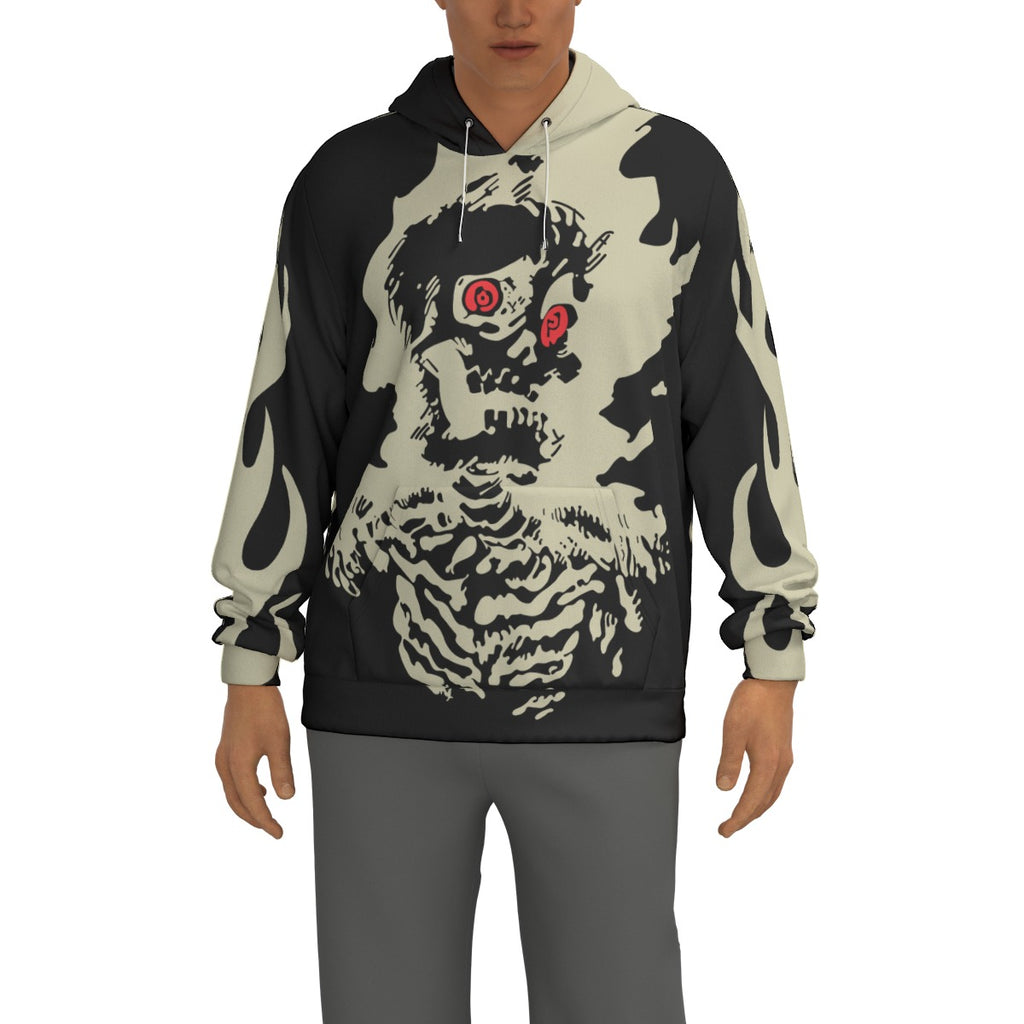 2025 Retro Devil Skull Print Top Y2K Harajuku Loose Fashion Hoodie
