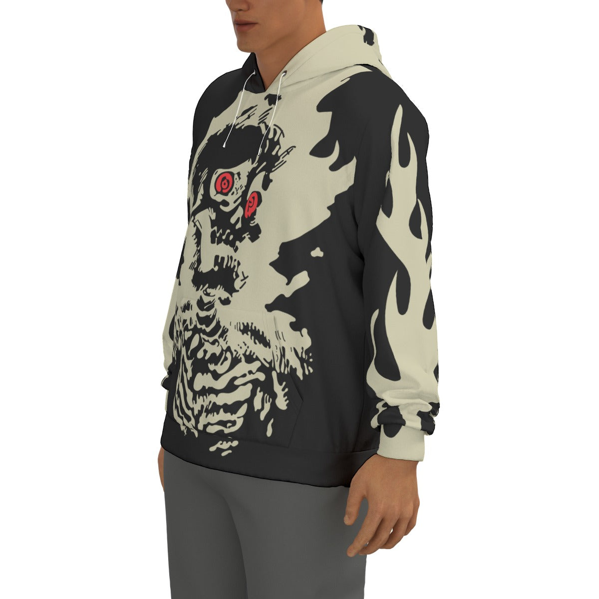 2025 Retro Devil Skull Print Top Y2K Harajuku Loose Fashion Hoodie