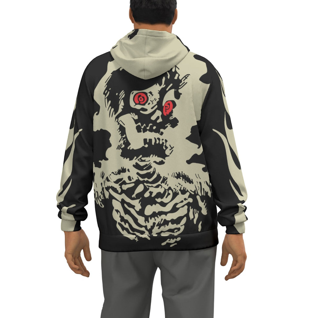2025 Retro Devil Skull Print Top Y2K Harajuku Loose Fashion Hoodie