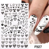 Cute Cartoon Valentine Bear Flower Nail Stickers