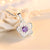 Sterling Silver Pink Purple Peach Blossom Necklaces For Women Luxury Quality Jewelry F
