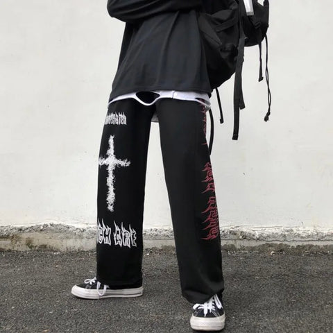 Japanese Harajuku Streetwear: Aolamegs Men's Gothic Pants