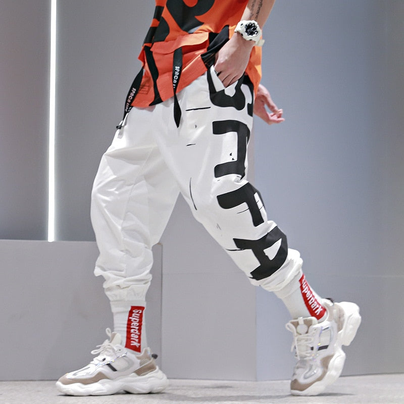 New Men's Korean Style Fashion Sweatpants Elastic Waist Casual Hip Hop