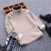 Autumn Winter Big Kids Long-Sleeve Warm Turtleneck Sweater