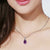 Silver Stone Pendant Chain Light Natural Amethyst Necklace