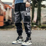 Joggers Cargo Pants for Men Casual Hip Hop Hit Color Pocket Male Trousers Sweatpants