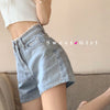Shorts Women Denim Blue High Waist Pants