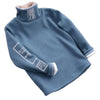 Autumn Winter Big Kids Long-Sleeve Warm Turtleneck Sweater