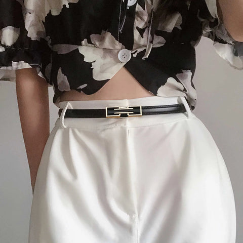 New Fashion Leather Thin Belt For Women