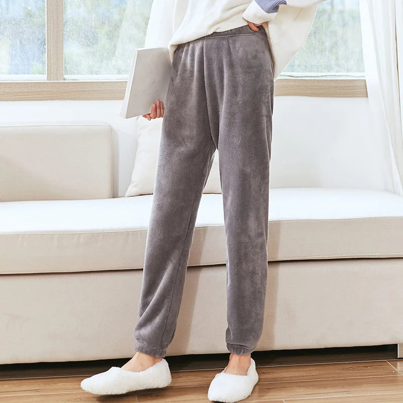 Casual Warm Pants Trousers For Women 2024 Autumn Winter