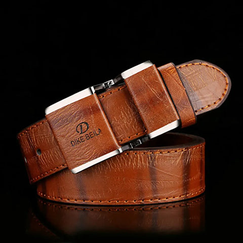 New Korean Fashion Belt: Smooth Buckle Business Casual for Men