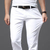 Men White Jeans Fashion Style Slim Fit Soft Trousers