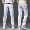 Men White Jeans Fashion Style Slim Fit Soft Trousers