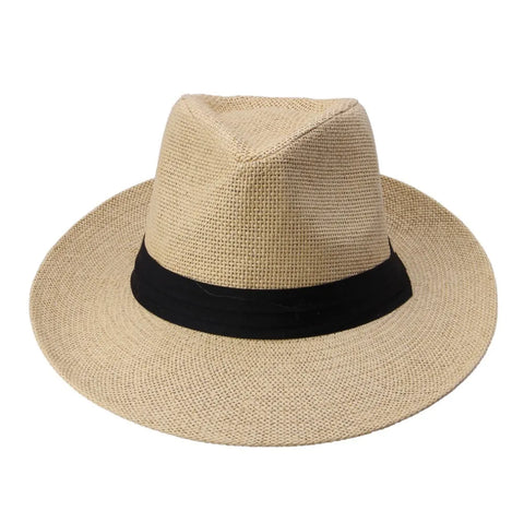 Trilby Large Brim Jazz Sun Hat Panama Hat Paper Straw