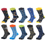 10pairs/lot Socks Combed Cotton colorful Happy Funny Sock Autumn Winter