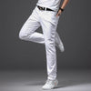 Men White Jeans Fashion Style Slim Fit Soft Trousers