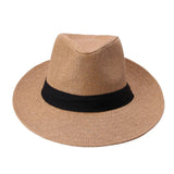 Trilby Large Brim Jazz Sun Hat Panama Hat Paper Straw