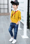 Kids Clothing Boys Straight Denim Pants Spring Autumn