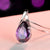 Silver Stone Pendant Chain Light Natural Amethyst Necklace