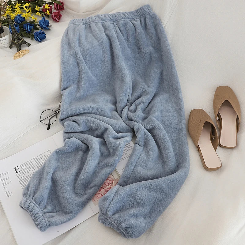 Casual Warm Pants Trousers For Women 2024 Autumn Winter