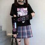 Japanese Streetwear E Girl Anime Tshirt Clothes With Arm