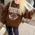Sweatshirt Wanita Egirl Aesthetic: Brown Vintage Y2K Vibes