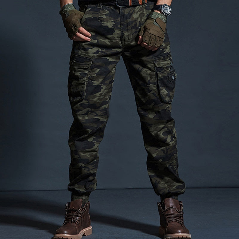 Casual Pants Men Military Tactical Joggers Camouflage Cargo Pants Black Army Trousers