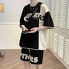 Waffle Ice Summer American Short Sleeve Sports Set