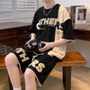 Waffle Ice Summer American Short Sleeve Sports Set