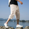 Summer Casual Short Pants Mens Cotton and Linen
