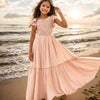 3-14 years Girls Lace Bohemia Long Dresses Baby Kids Flower