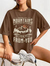 Soft Short Sleeve Tshirt Women Fashion Graphic Sunset Top