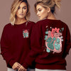 Anatomical Heart Flower Print Women Sweatshirts