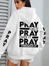 Pray On It Y2K Slogan Fleece Streetwear Hoodie