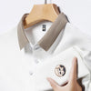 Embroidered Cotton Business Leisure Short Sleeved POLO