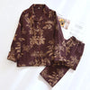 2025 new spring and summer women's pajamas suit long-sleeved trousers two-piece