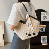 Tote Bag Women's Trendy Retro Handheld Grass Woven Bag Versatile