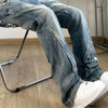 Trousers Flared Male Cowboy Pants Straight Jeans for Men Bootcut