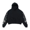 Hip hop retro flame print hoodie men y2k