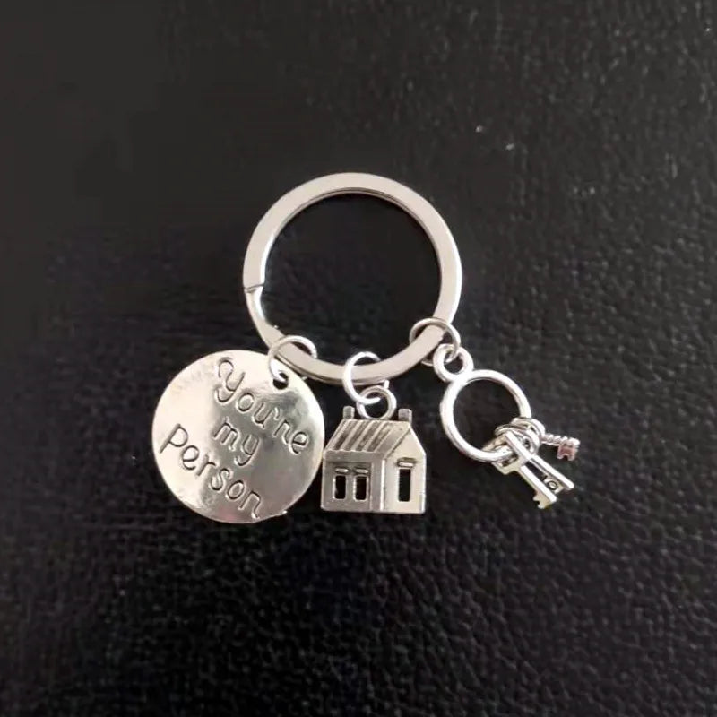 You are my person  Fashion Key House Tree Key ring Family member