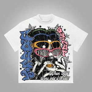 Cough Syrup Psychedelic Reality Vintage T-Shirt Y2K Harajuku Streetwear