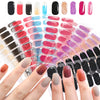 Semi-Cured Gel Nail Sticker 16Tips Glitter Pink UV Gel Nail Glitter Stickers Full Cover
