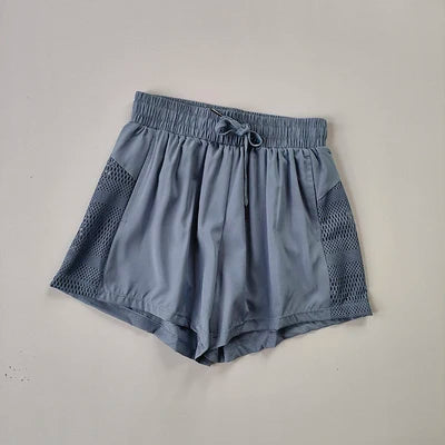 Women's Yoga Shorts High Waist Sport Fitness 2 in 1 Workout Running Pants