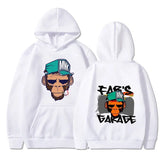 Smoking Monkey Hoodie Mens Fashion Warm Sweatshirt Hip Hop Hoodies Casual  Streetwear