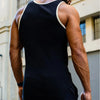 Men's Vest Summer Sports Casual Knitted Round Neck Slim Fit Elastic