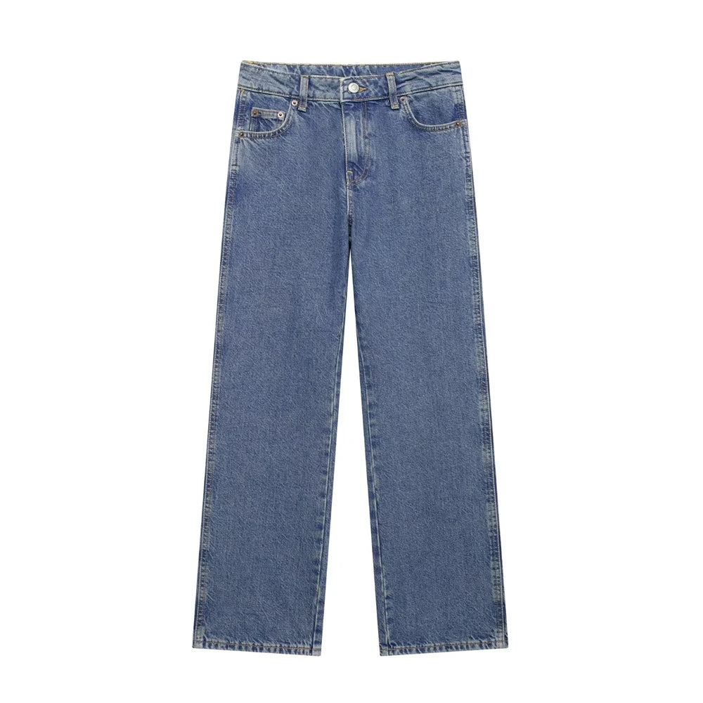 Women’s High Waist Flared Jeans Autumn Winter Fashion