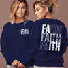 FAITH Letter Print Fleece Hoodie for Women
