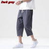 Summer Casual Short Pants Mens Cotton and Linen